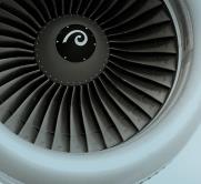 Aircraft turbine close-up